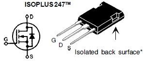 IXFR12N100Q, N-канальный силовой MOSFET транзистор со встроенным быстрым диодом (HiPerFET)